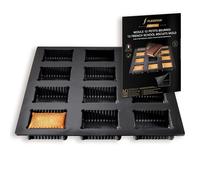 Flexipan Moule Petit Beurre - 12 Biscuits Tablette Chocolat, Sablés, Gateau Maison - Cuisson Homogène, Antiadhésif, Multi-Usages - Accessoire Moulage Petit Ecolier, Patisserie, Cuisine