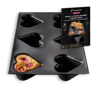 Flexipan Patisserie Moule à Gateau 6 Coeurs Bombés - Moelleux, Cheesecakes, Flans de légumes, Coulant Chocolat - Forme Élégante, Cuisson Maîtrisée - Antiadhésif, Polyvalent - Accessoire Patisserie