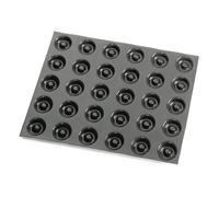 Flexipan savarins ronds professionnels 400 x 300 mm, à 30 empreintes Ø 41 x H 12 mm, mini