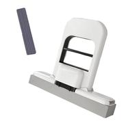 Flexiscrub Mini Mop Self-Wringing & Portable, Mops for Small Spaces, Portable Self-Squeeze Short Mop for Small Spaces with Replaceable Sponge Head (Black)