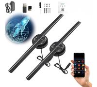 FlexiSpaceUS Lot de 2 projecteurs hologramme 3D pour éventail, hologrammes fantaisie, arbre de Noël hologramme LED, hologramme
