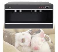 FlexiSpaceUS Miaomi Niche à humidité visuelle pour chats/chiens pour animal domestique avec ventilateur de ventilation/lampe chauffante (Noir)