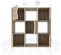 FLEXISPOT Bibliothèque Étagère,Étagère sur pied, étagère cubique Séparation de pièce beaucoup d'espace de rangement,Étagère avec portes,Étagère fermée avec portes,Étagère de rangement stable