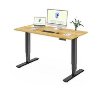 FLEXISPOT Bureau Assis Debout 180 * 80 Électrique avec Double Moteur, Plateau Monobloc 25mm, Pieds à 3 Niveaux, 100 kg de Charge, 4 Mémoires, Détection d’Obstacle, Érable