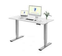 FLEXISPOT Bureau Assis Debout 180 * 80 Électrique avec Double Moteur, Plateau Monobloc 25mm, Pieds à 3 Niveaux, 100 kg de Charge, 4 Mémoires, Détection d’Obstacle, Blanc