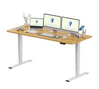 FLEXISPOT Bureau Assis Debout 180 * 80 Électrique avec Double Moteur Port USB, Plateau Monobloc 25mm, Pieds à 3 Niveaux, 120 kg de Charge, 4 Mémoires, Détection d’Obstacle, Érable