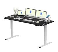 FLEXISPOT Bureau Assis Debout 180 * 80 Électrique avec Double Moteur Port USB, Plateau Monobloc 25mm, Pieds à 3 Niveaux, 120 kg de Charge, 4 Mémoires, Détection d’Obstacle, Noir