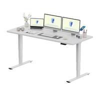 FLEXISPOT Bureau Assis Debout 180 * 80 Électrique avec Double Moteur Port USB, Plateau Monobloc 25mm, Pieds à 3 Niveaux, 120 kg de Charge, 4 Mémoires, Détection d’Obstacle, Blanc