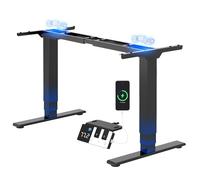 FLEXISPOT Bureau Assis Debout 2 Moteurs & 3 Colonnes, Charge 160kg