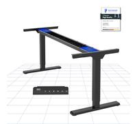 FLEXISPOT Bureau Assis Debout à 2 Moteurs, Cadre de Bureau Réglable en Hauteur en Acier avec Panneau Smart à Fonctions Mémoires et Système Anti-Collision, Charge 100kg, Noir