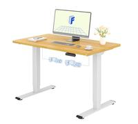FLEXISPOT Bureau Assis Debout avec 2 Moteurs, 120x60 Plateau de Une Pièce, Bureau Réglable en Hauteur Électrique, Panneau de Contrôle à Fonctions Mémoires, Bureau Debout (Blanc+Érable)