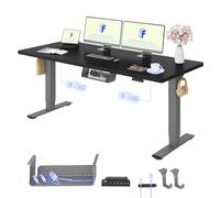 FLEXISPOT Bureau Assis Debout avec 2 Moteurs, Plateau Monobloc 25 mm