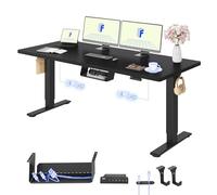 FLEXISPOT Bureau Assis Debout avec 2 Moteurs, Plateau Monobloc 25 mm