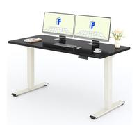 FLEXISPOT Bureau Assis Debout avec 2 Moteurs, Une Pièce 160x80cm, 100kg Charge, Bureau Debout Réglable en Hauteur Électrique, Panneau de Contrôle à Fonctions Mémoires(Mousse Blanche+Noir)