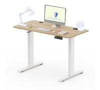 FLEXISPOT Bureau Assis Debout avec Recharge sans Fil,2 Moteurs Puissants,Charge 80kg,Bureau Électrique Réglable en Hauteur Stable, Table Debout avec Fonction Mémoire et Anti-Collision,110x54cm,Érable