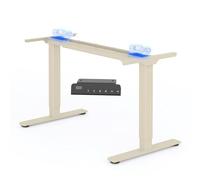 FLEXISPOT Bureau Assis Debout Électrique à 2 Moteurs Charge 100kg, Bureau Réglable en Hauteur en Acier avec Panneau Smart à Fonctions Mémoires, Système Anti-Collision, Mousse Blanche