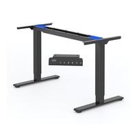 FlexiSpot Bureau Assis Debout Électrique à 2 Moteurs Charge 100kg, Bureau Réglable en Hauteur en Acier avec Panneau Smart à Fonctions Mémoires, Système Anti-collision, Cadre en Noir