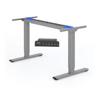 FlexiSpot Bureau Assis Debout Électrique à 2 Moteurs Charge 100kg, Bureau Réglable en Hauteur en Acier avec Panneau Smart à Fonctions Mémoires, Système Anti-collision, Cadre en Gris