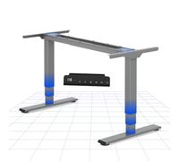 FLEXISPOT Bureau Assis Debout Électrique à 2 Moteurs,Piétement à 3 Colonnes,Charge 100kg,Bureau Réglable en Hauteur en Acier avec Panneau Smart à Fonctions Mémoires,Système Anti-Collision,Gris