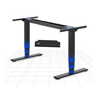 FLEXISPOT Bureau Assis Debout Électrique à 2 Moteurs,Piétement à 3 Colonnes,Charge 100kg,Bureau Réglable en Hauteur en Acier avec Panneau Smart à Fonctions Mémoires,Système Anti-Collision,Noir