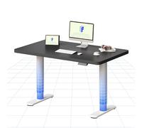 FLEXISPOT Bureau Assis Debout Électrique à Moteur Silencieux, Piétement Rond Stable, Plateau 120×60 cm, Réglage de Hauteur avec 4 Positions Mémoire, Système Anti-Collision, Blanc + Noir