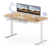 FLEXISPOT Bureau Assis Debout Électrique avec Affichage LED,Fonction Mémoire et Port USB,Table Électrique avec Tiroir pour Bureau à Domicile 120x60cm(Érable)