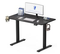 FLEXISPOT Bureau Assis Debout, Plateau de Une Pièce 110x54cm, Bureau Réglable en Hauteur Électrique, Panneau de Contrôle à Fonctions Mémoires, Assemblage Facile(Noir+ Noir)