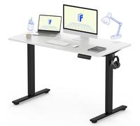 FLEXISPOT Bureau Assis Debout, Plateau de Une Pièce 160x80cm, Bureau Réglable en Hauteur Électrique, Panneau de Contrôle à Fonctions Mémoires, Assemblage Facile, Bureau Télétravail(Noir+ Blanc)