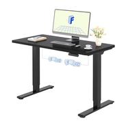 FLEXISPOT Bureau Assis Debout, Une Pièce 120x60cm, Bureau Debout Réglable en Hauteur Électrique, Panneau de Contrôle à Fonctions Mémoires, Assemblage Facile(Noir + Noir)