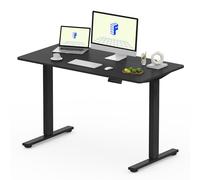 FLEXISPOT Bureau Assis Debout, Une Pièce Bureau Électrique Réglable en Hauteur, Fonction Mémoire 4 Hauteurs,pour Table, Télétravail, 120x60cm Noir
