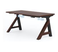 FlexiSpot Bureau Assis-Debout WoodiX E3 160×80cm Avec Plateau En Chêne Massif De 25 mm 2 moteur Gestion Des Câbles Noir