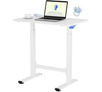 FlexiSpot Bureau d'appoint H7 Plus 80 x 50 cm- Bureau Réglable en Hauteur, Table de Lit Mobile pour Canapé, Lecture ou Travail
