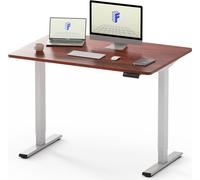 FLEXISPOT Bureau électrique à hauteur réglable 120x80cm, capacité de charge 100KG, double moteur, 4 fonctions de mémoire, plateau monobloc 25mm(acajou)