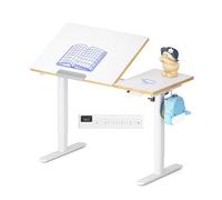 FLEXISPOT Bureau Enfant, Bureau Électrique Réglable en Hauteur avec Plateau Inclinable, pour Enfants À Partir De 6 Ans, avec Affichage LED De La Hauteur, 3 Mémoires Et Sécurité Enfant, 110 x 52 cm