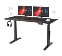 FLEXISPOT Bureau Gaming Assis Debout Électrique 120×70 cm, Double Moteur Silencieux, Réglage Hauteur avec Mémoire & Anti-Collision, Plateau Anti-Rayures 5 Couches, Structure Métal Renforcée Noir LED