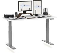 FLEXISPOT Bureau réglable en hauteur 160x80cm 2 moteurs, capacité de charge 160kg, protection anti-collision, plateau monobloc 25mm, 4 mémoires blanc
