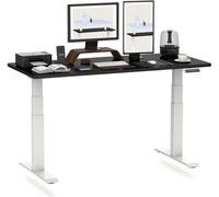 FLEXISPOT Bureau réglable en hauteur 180x80cm 2 moteurs, capacité de charge 160kg, protection anti-collision, plateau monobloc 25mm, 4 mémoires Noir