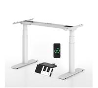 FlexiSpot, Cadre De Bureau Assis-Debout, Bureau Électrique À 2 Moteurs, Commandes Style Piano, Charge à 200 KG, Blanc