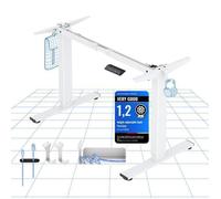 FLEXISPOT Bureau Assis Debout Électrique, Cadre de Bureau Réglable en Hauteur en Acier avec Panneau de Contrôle Digital, Équippé du Système Anti-Collision, Blan