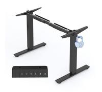 FLEXISPOT Bureau Assis Debout Électrique, Cadre de Bureau Réglable en Hauteur en Acier avec Panneau de Contrôle Digital, Équippé du Système Anti-Collision，Noir