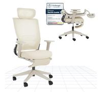 FLEXISPOT Chaise de bureau ergonomique, Foldex, chaise de bureau pliable pour petits espaces avec support lombaire, accoudoirs réglables en hauteur, appui-tête 2D, chaises de bureau avec repose-pieds