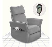 FLEXISPOT Cradle Fauteuil Relaxant avec Appuie-Tête 3D, Fauteuil Électrique Dossier Inclinable 105°-135°, Fauteuil TV Pivotant avec Bascule, Accoudoirs Réglables À 225°, pour Le Salon, Gris