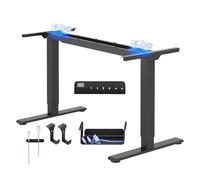 FLEXISPOT E1 Pro Bureau Assis Debout Électrique 2 Moteurs Hauteur Réglable | Compatible plateaux 120-180 cm, charge 100 kg, panneau 4 mémoires, garantie 5 ans, Noir