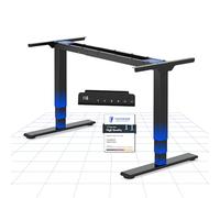 FLEXISPOT EC5 Lite Bureau Assis Debout Électrique à 2 Moteurs,Piétement à 3 Colonnes,Charge 100kg,Bureau Réglable en Hauteur en Acier avec Panneau Smart à Fonctions Mémoires,Noir