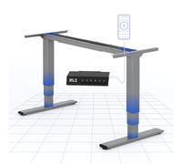 FLEXISPOT EC5 Plus Bureau Assis Debout Capacité de Charge 120kg,Électrique à 2 Moteurs,Cadre de Bureau Réglable en Hauteur,Panneau de Contrôle avec Port-Type C/A,Système Anti-Collision,Gris
