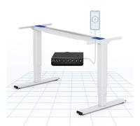 FLEXISPOT EC5 Plus Pied de bureau réglable en hauteur, électrique avec 2 moteurs, télescope à 3 positions, 4 fonctions de mémoire, protection anti-collision Blanc