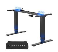 FLEXISPOT EC5 Pro Pied de bureau réglable en hauteur électriquement avec 2 moteurs Capacité de charge 160kg Télescope 3 positions Fonction mémoire et minuterie Noir