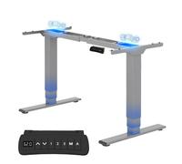 FLEXISPOT EC5 Pro Pied de bureau réglable en hauteur électriquement avec 2 moteurs Capacité de charge 160kg Télescope 3 positions Fonction mémoire et minuterie Gris