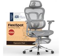 FLEXISPOT ErgoX Pro Chaise Bureau avec Repose-Pieds, Charge 300kg