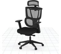 FLEXISPOT ErgoX Pro Chaise de bureau ergonomique avec soutien lombaire réglable, accoudoirs 4D, appui-tête 2D & assise respirante, réglable en hauteur